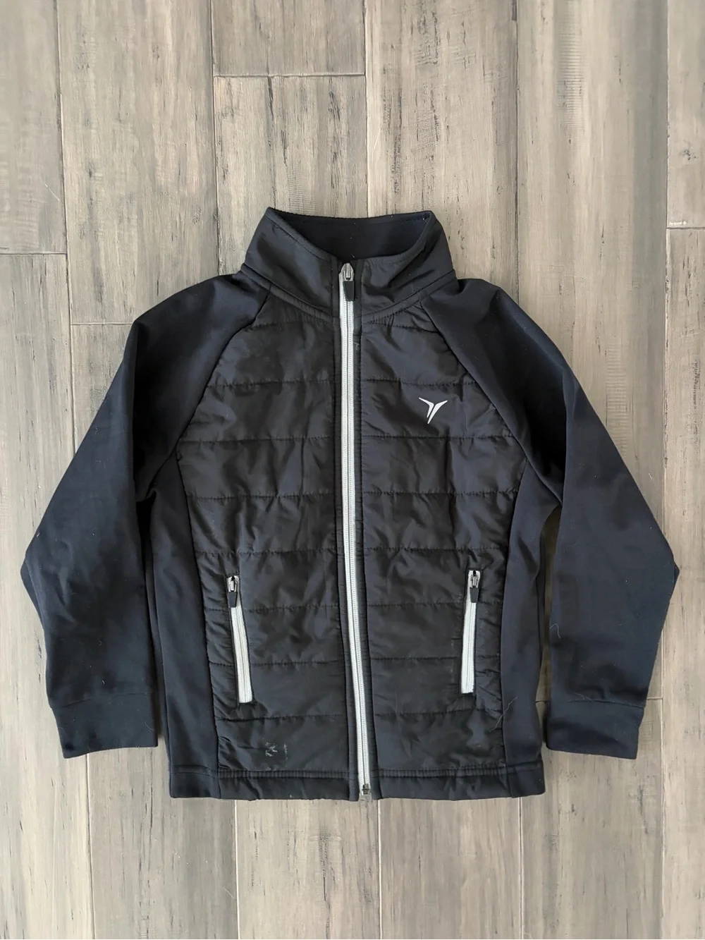 Old Navy kids jacket - black with gray - size XS